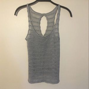 Francesca’s Collections Silver Sparkling Mesh Top